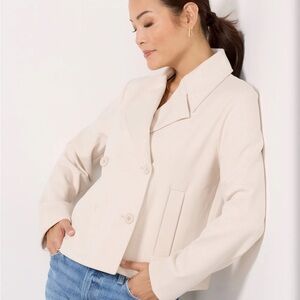 NWT Splendid Cici Women's Cream Double-Breasted Jacket Size S